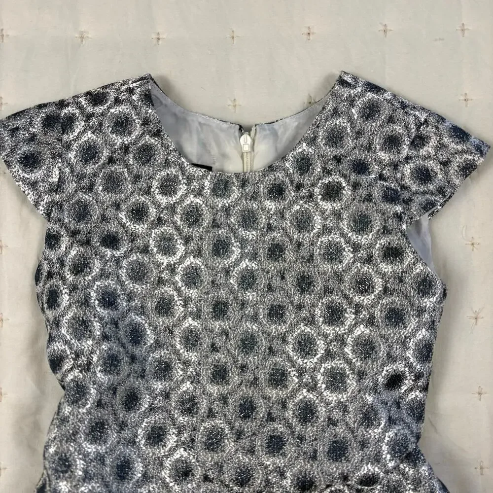 Isobella & Chloe Brocade Tulle Dress Girls 3T Gray Silver Special Occasion Party